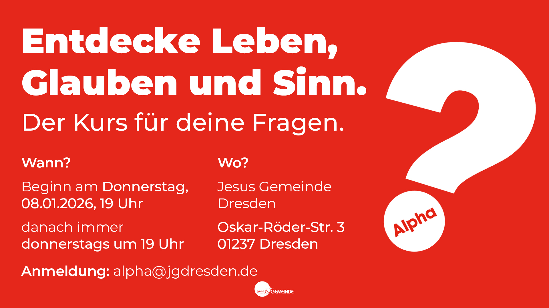 Gemeinde-Eröffnung in Pirna